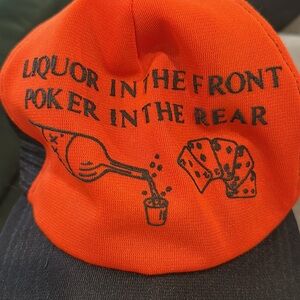 Orange and Black Graphic Trucker Hat